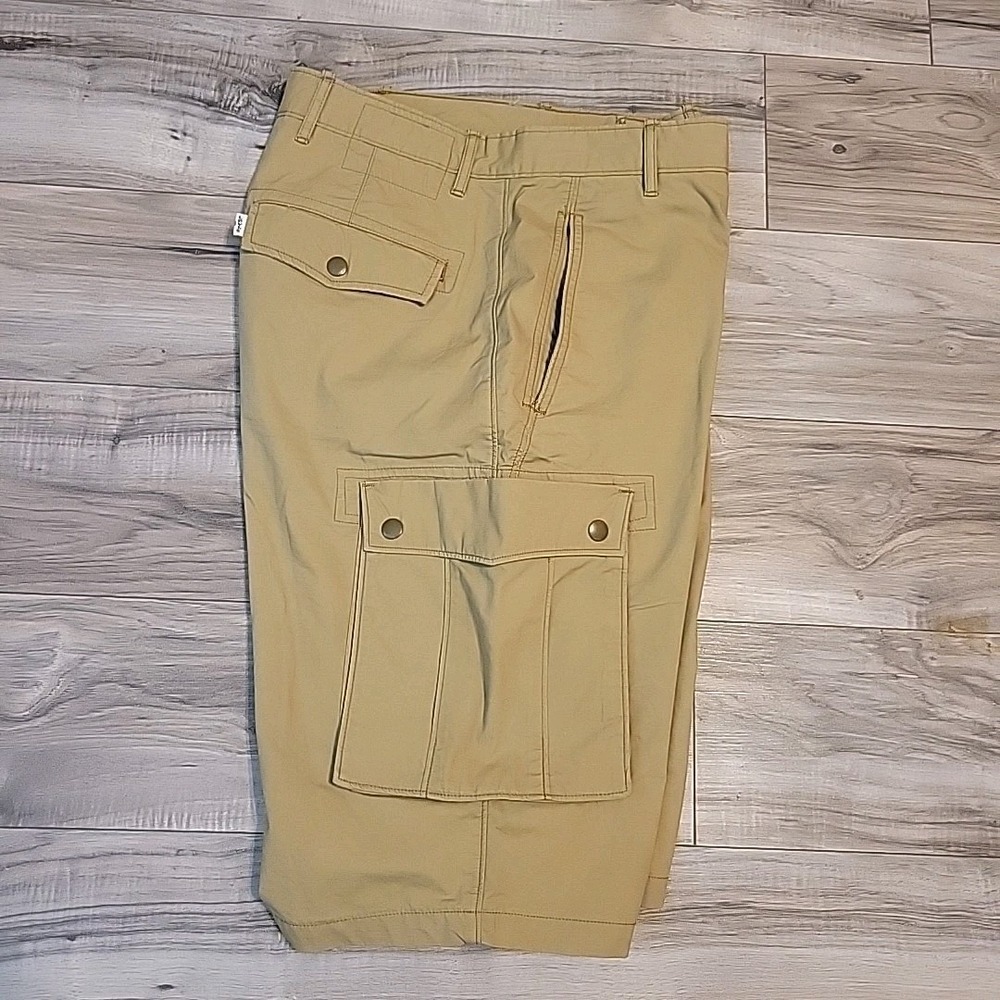 Levi's Cargo Shorts Mens 32 Khaki Ripstop Relaxed Baggy White Tab 10" Inseam
